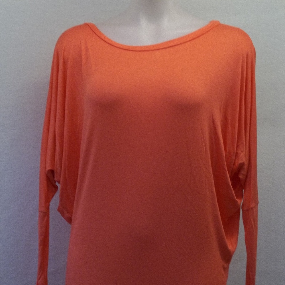 Zenana Premium Orange Long Loose Sleeve Blouse